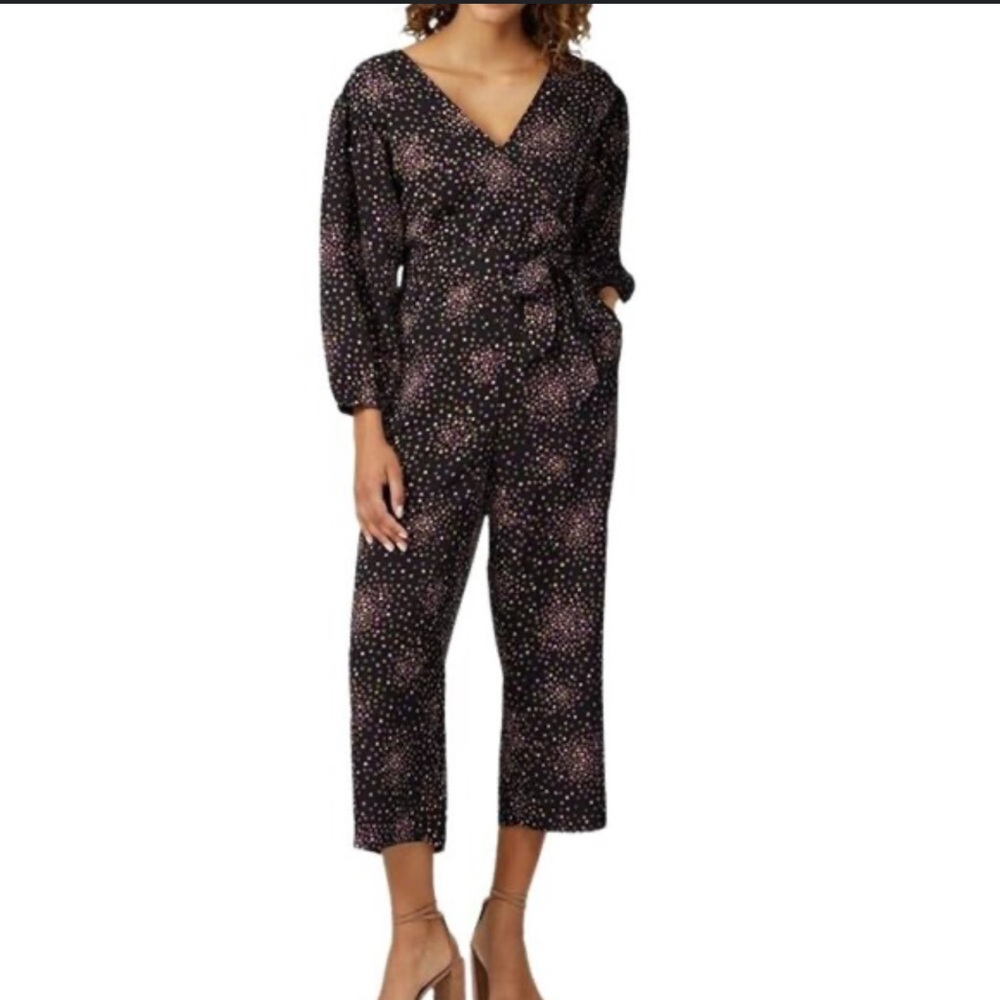 Kate Spade Black and Pink Polka Dot Jumpsuit